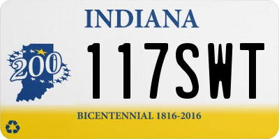 IN license plate 117SWT