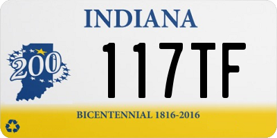 IN license plate 117TF