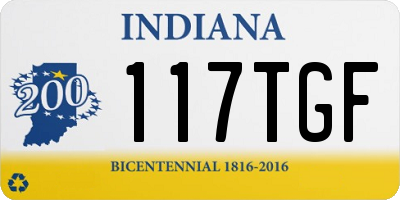 IN license plate 117TGF