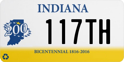 IN license plate 117TH