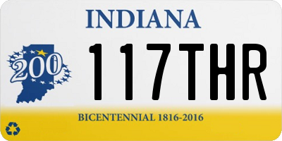 IN license plate 117THR