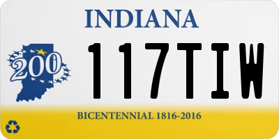 IN license plate 117TIW