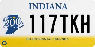 IN license plate 117TKH