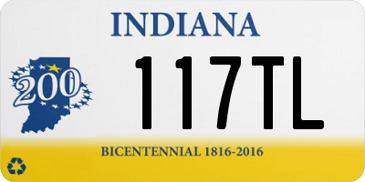 IN license plate 117TL