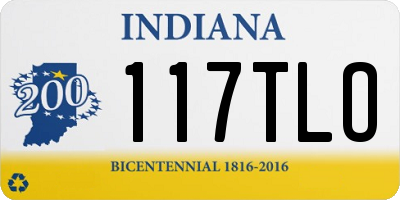 IN license plate 117TLO