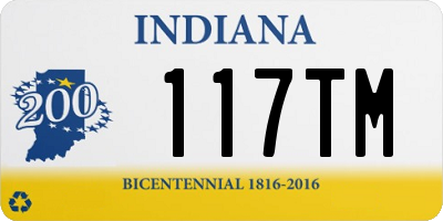 IN license plate 117TM