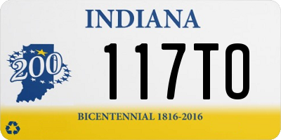 IN license plate 117TO