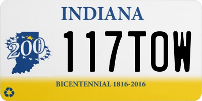 IN license plate 117TOW