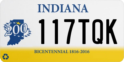IN license plate 117TQK