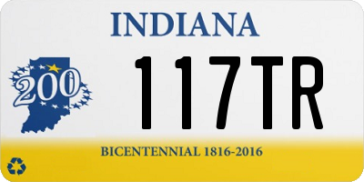 IN license plate 117TR