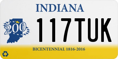 IN license plate 117TUK