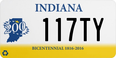 IN license plate 117TY