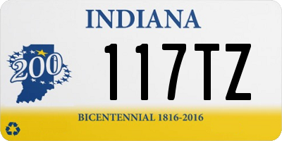 IN license plate 117TZ