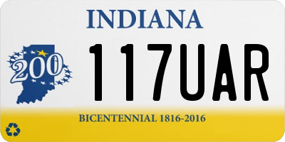 IN license plate 117UAR