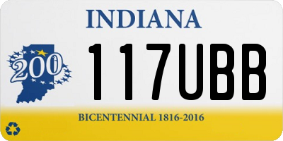 IN license plate 117UBB