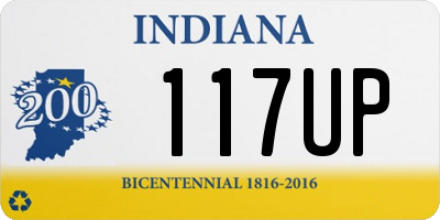 IN license plate 117UP