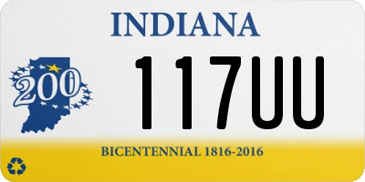 IN license plate 117UU