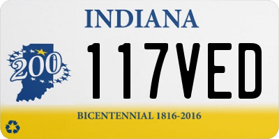 IN license plate 117VED