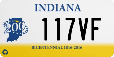 IN license plate 117VF