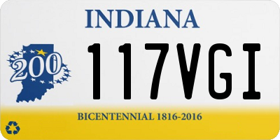 IN license plate 117VGI