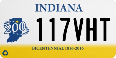 IN license plate 117VHT