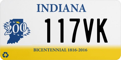 IN license plate 117VK