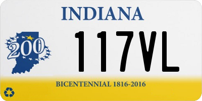 IN license plate 117VL