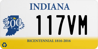 IN license plate 117VM