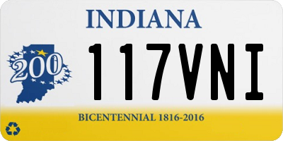IN license plate 117VNI