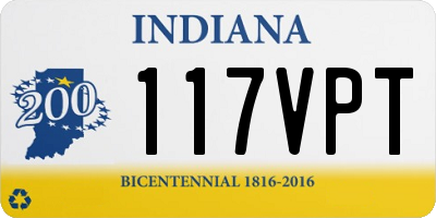 IN license plate 117VPT