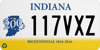 IN license plate 117VXZ
