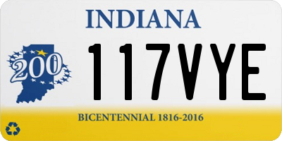 IN license plate 117VYE