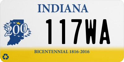 IN license plate 117WA