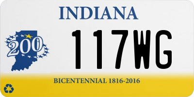 IN license plate 117WG