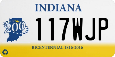 IN license plate 117WJP