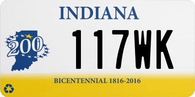 IN license plate 117WK
