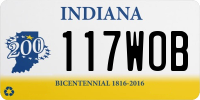 IN license plate 117WOB
