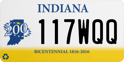IN license plate 117WQQ