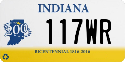 IN license plate 117WR