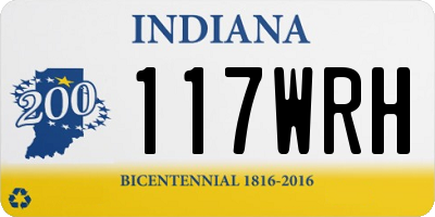 IN license plate 117WRH
