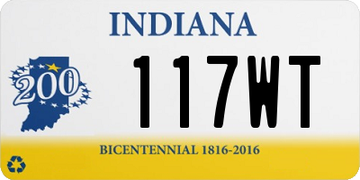 IN license plate 117WT