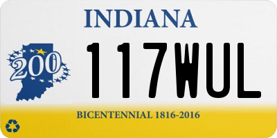 IN license plate 117WUL