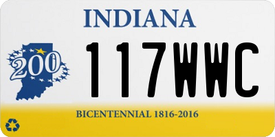IN license plate 117WWC
