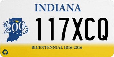 IN license plate 117XCQ