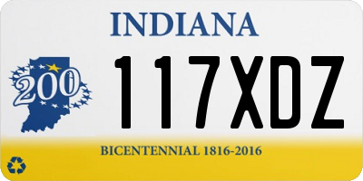 IN license plate 117XDZ
