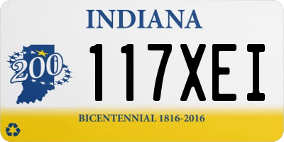 IN license plate 117XEI