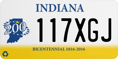 IN license plate 117XGJ