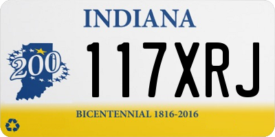 IN license plate 117XRJ
