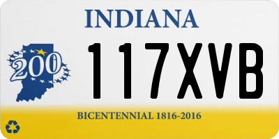 IN license plate 117XVB