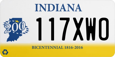 IN license plate 117XWO